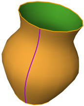 Normals joined (threshold 25 degrees) Normals joined (threshold 25 degrees)