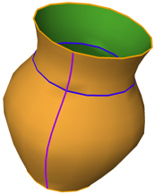 Normals joined (threshold 0 degrees) Normals joined (threshold 0 degrees)