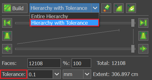 Tolerance-based simplification